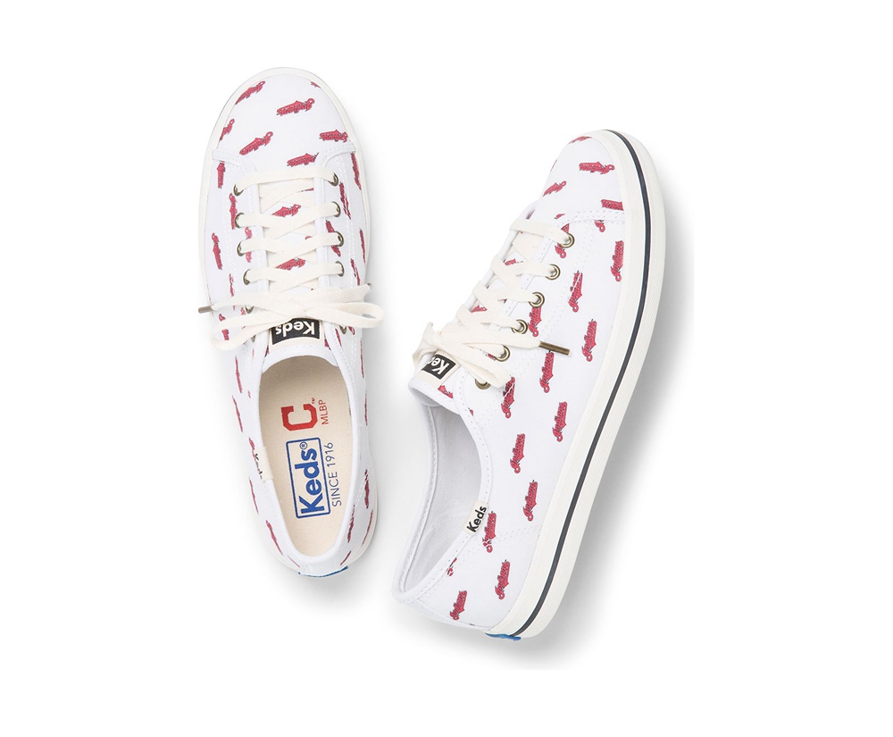 Keds Sneaker Damen Weiß/Rot - Kickstart Mlb® - OPJ-015298